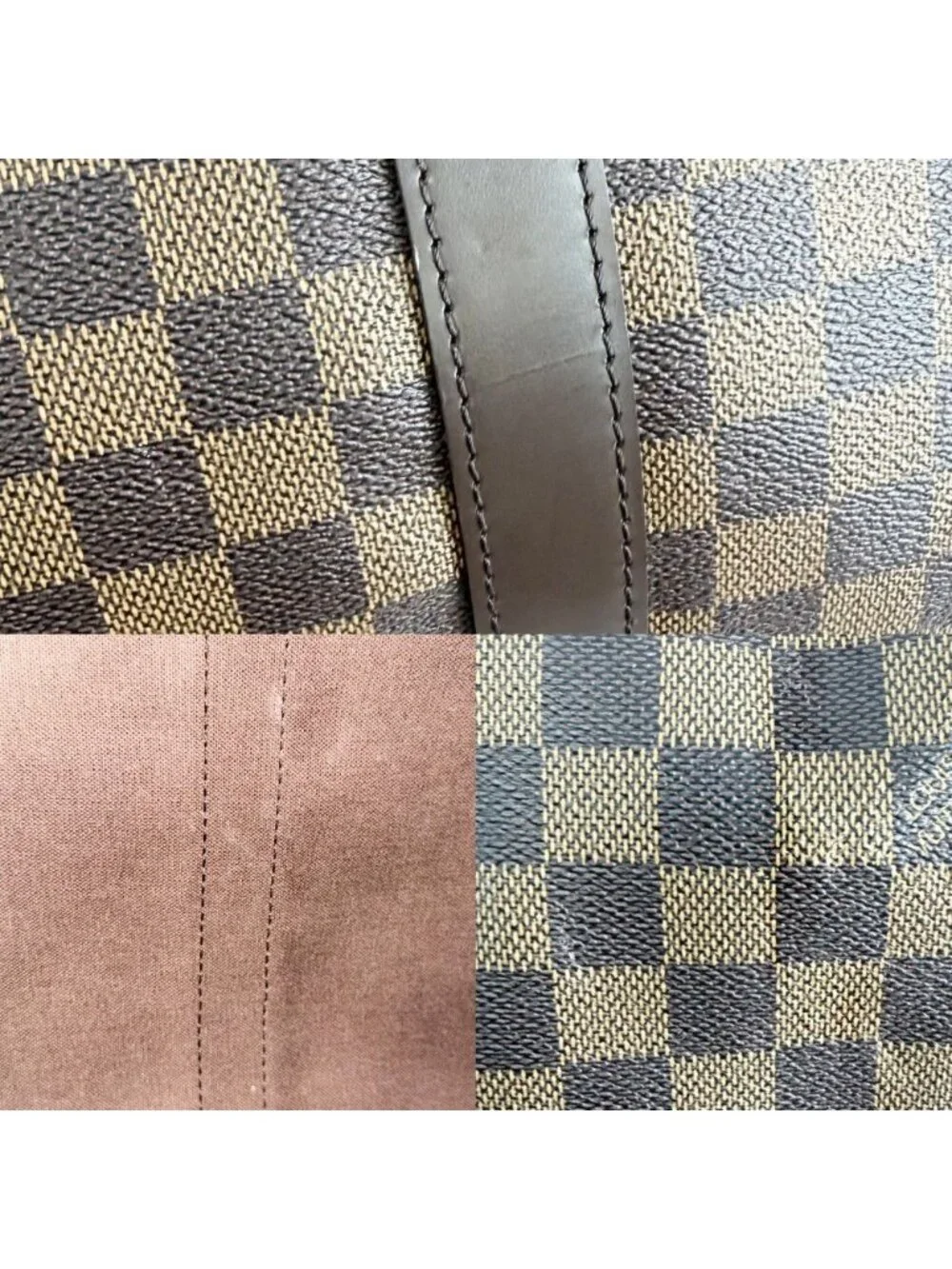 Louis Vuitton Boston Bag Keepall Bandouliere 55 Shoulder Crossbody Damier